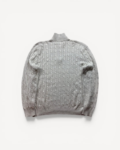 RALPH LAUREN GREY HALF ZIP UP KNIT (XL)
