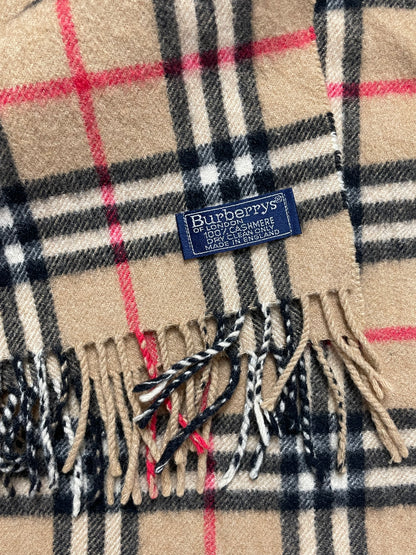 BURBERRY NOVACHECK CASHMERE SCARF BEIGE