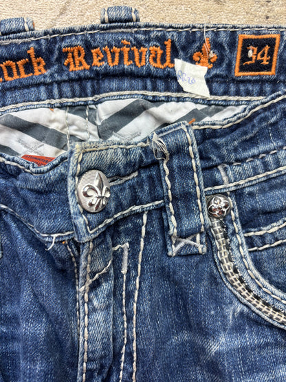 ROCK REVIVAL JEANS W34 L32 #RR20