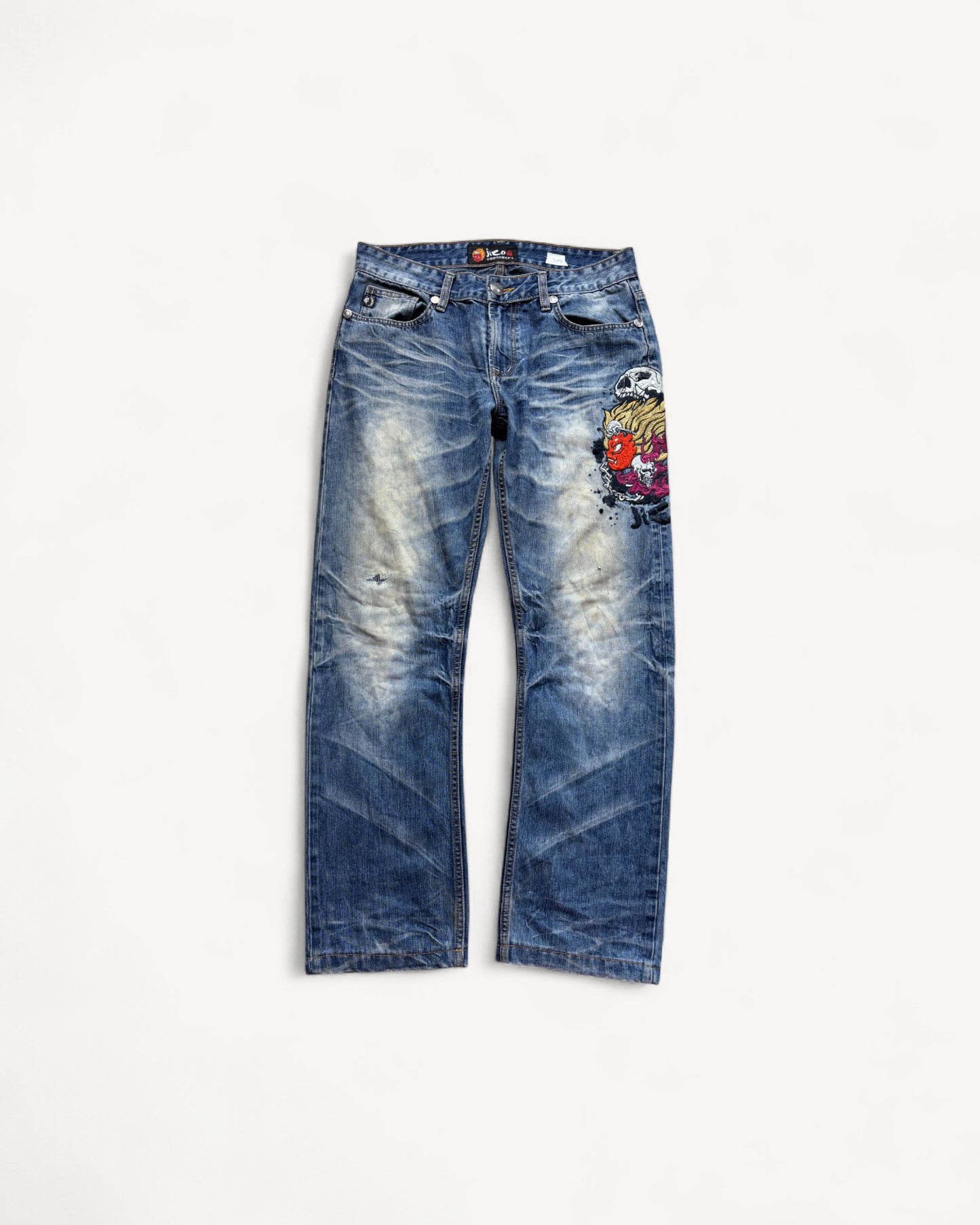 JAPANESE EMBROIDERED DENIM W32 L32 #JAP5