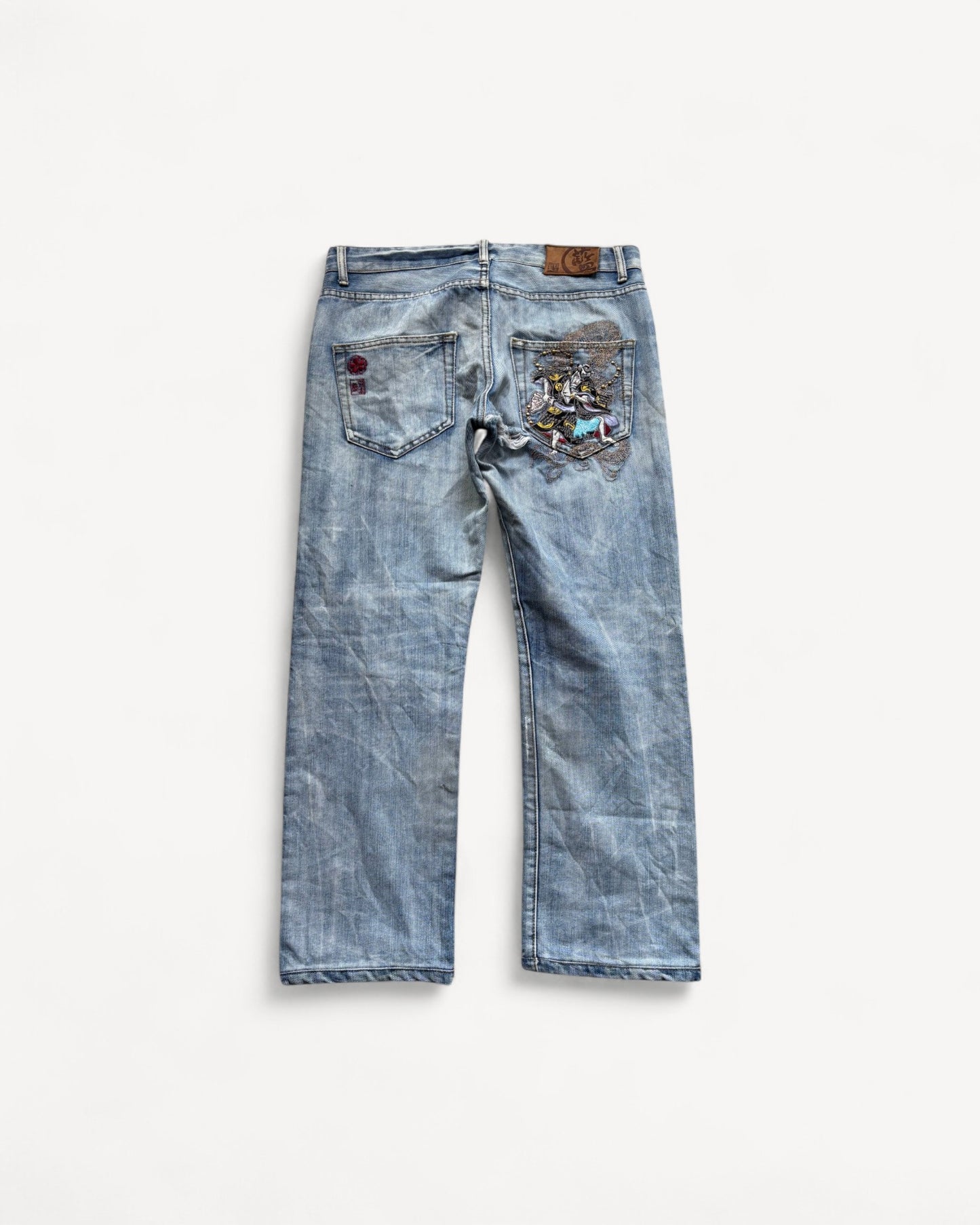 JAPANESE EMBROIDERED DENIM W34 L30 #JAP14