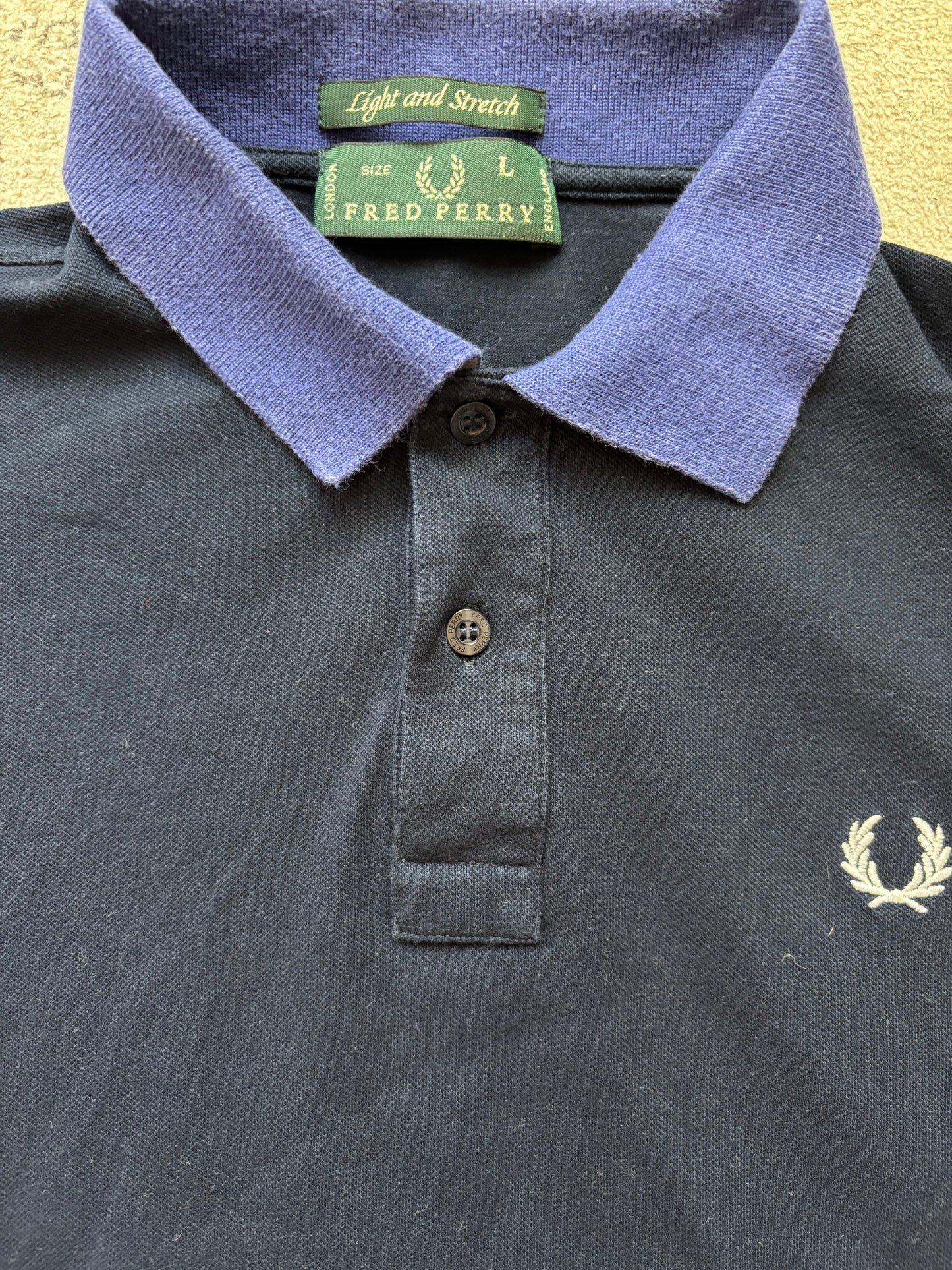 FRED PERRY POLO SHIRT NAVY (M)