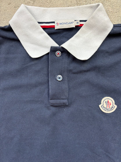 MONCLER NAVY POLO SHIRT (M)