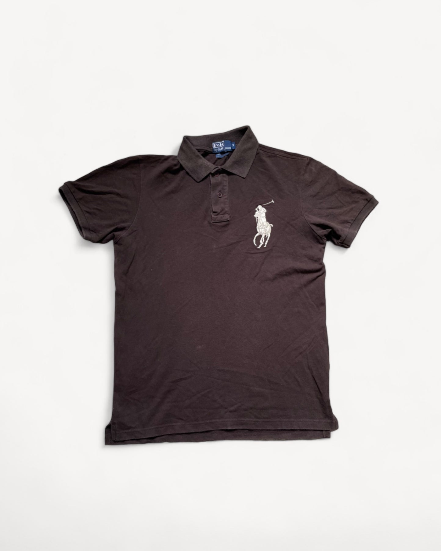 RALPH LAUREN POLO SHIRT BROWN (M)