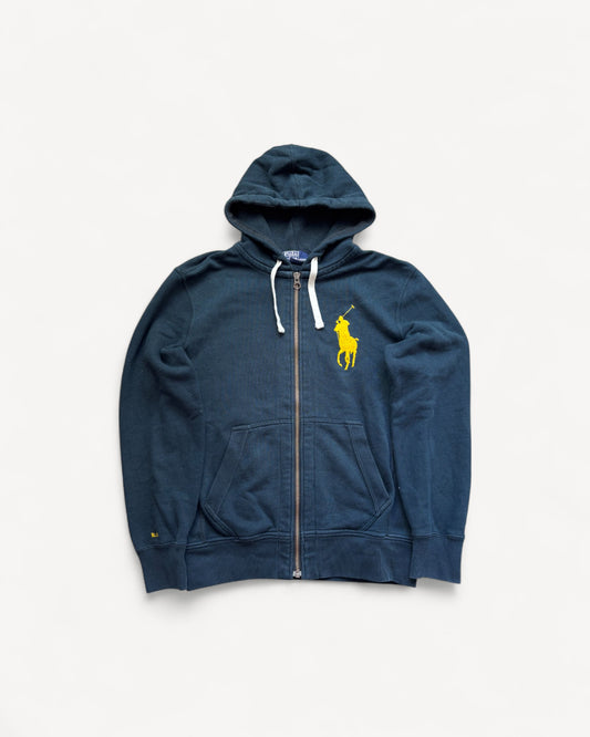 RALPH LAUREN BLACK ZIP UP HOODIE (M)