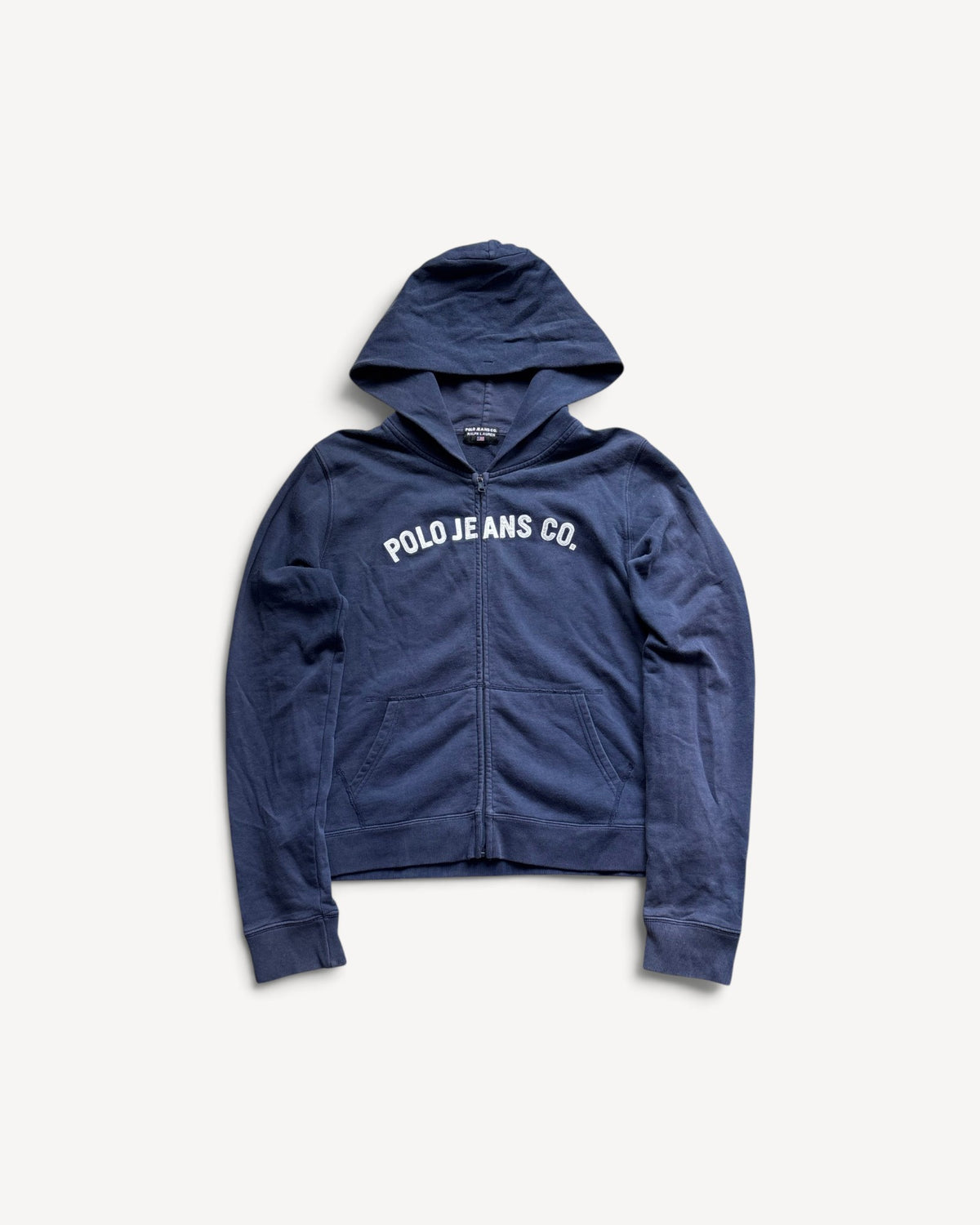 RALPH LAUREN NAVY ZIP UP HOODIE (S)