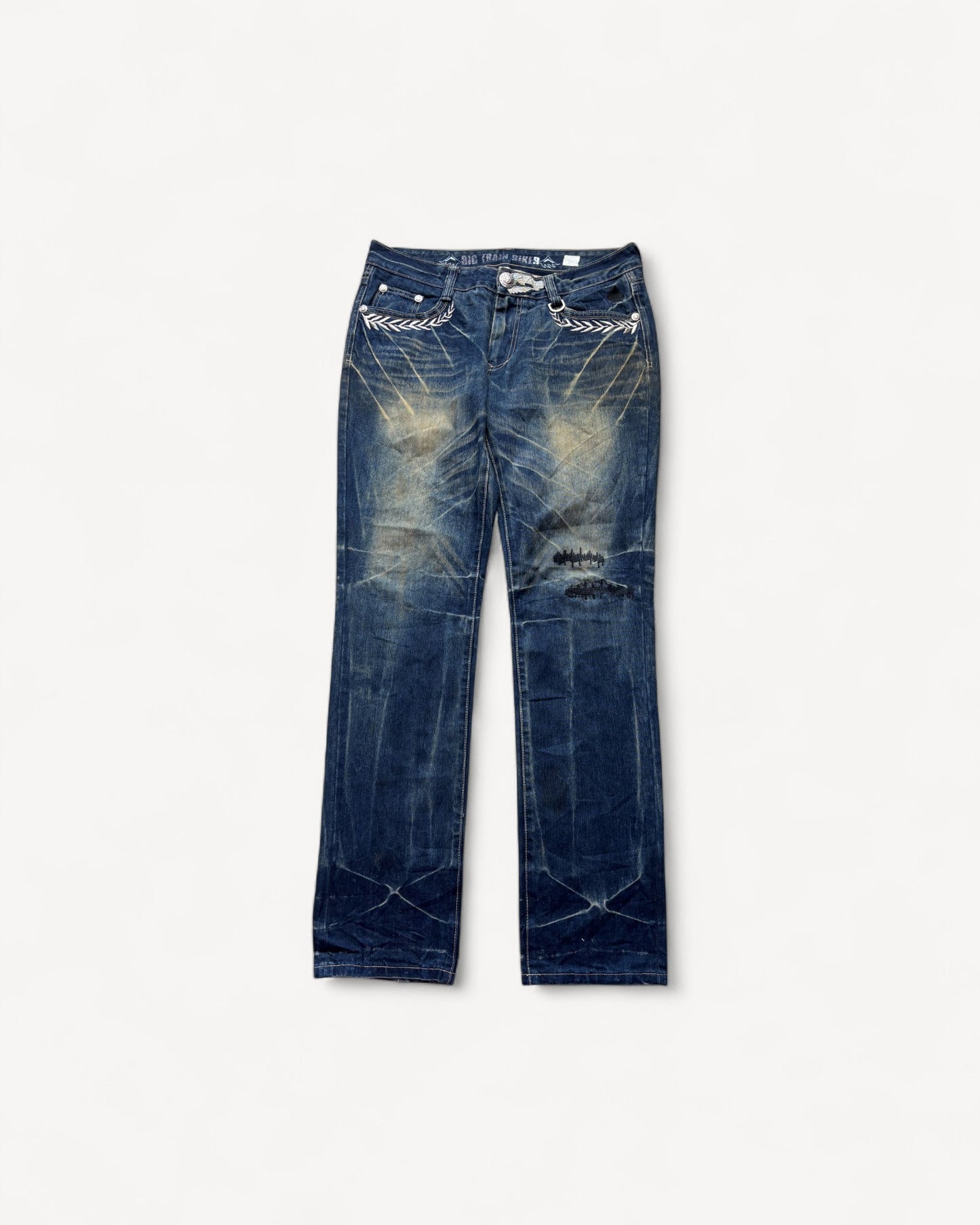 JAPANESE EMBROIDERED DENIM W34 L34 #JAP13