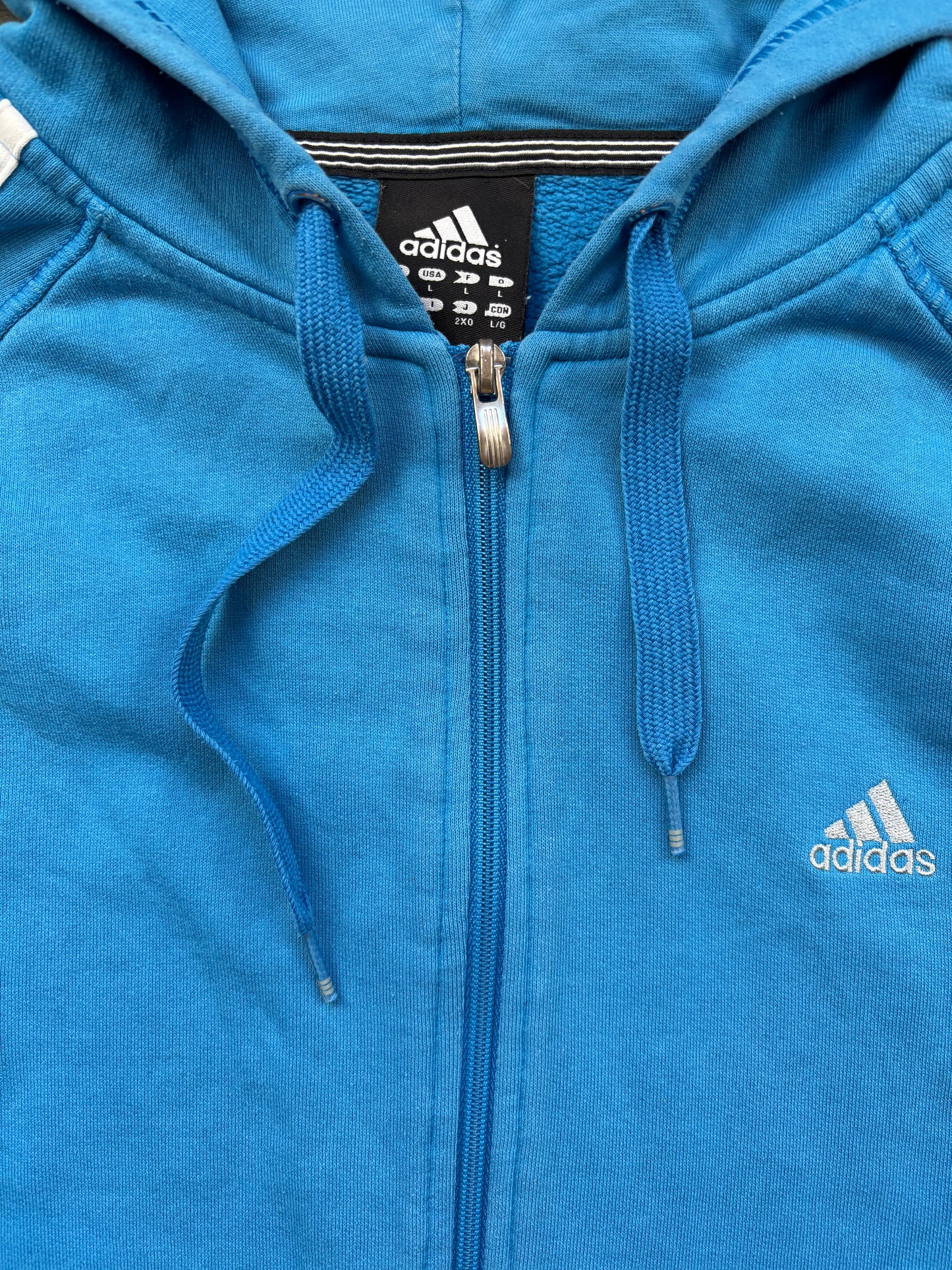 ADIDAS BLUE ZIP UP VEST (L)