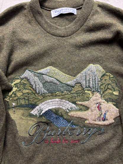 BURBERRY GREEN KNIT (M)