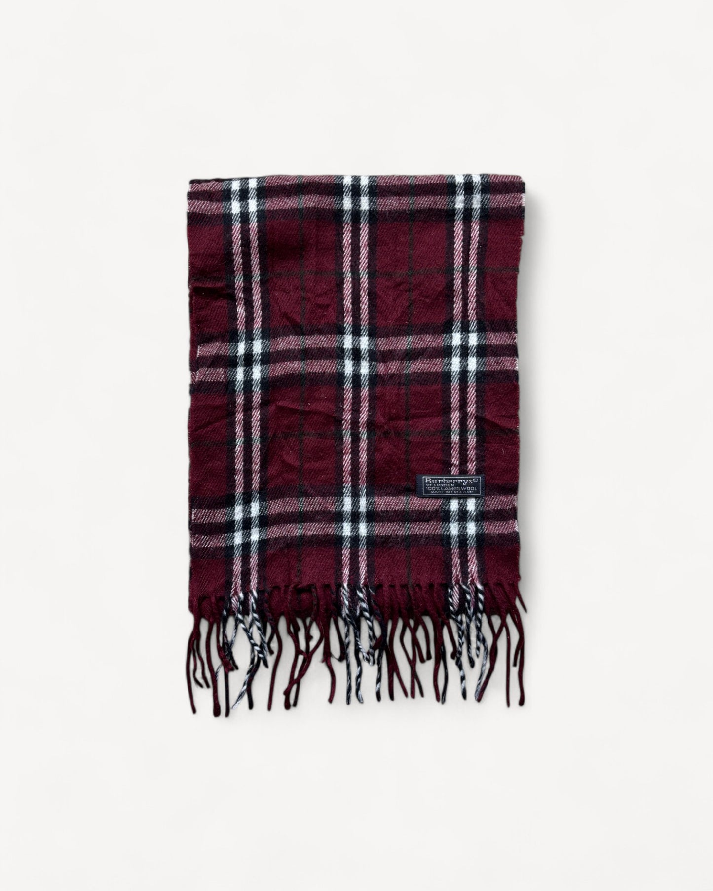 BURBERRY NOVACHECK SCARF RED