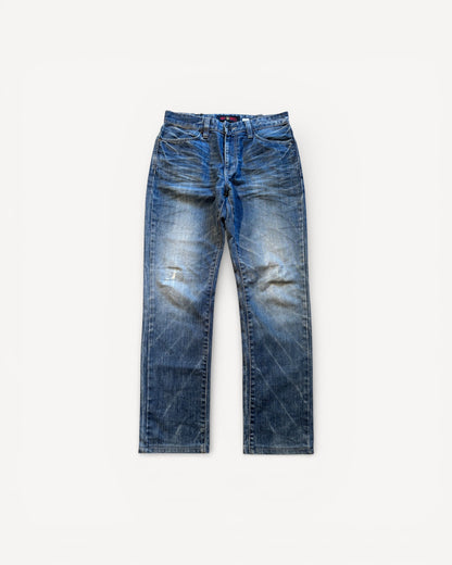 JAPANESE EMBROIDERED DENIM W32 L32 #JAP9