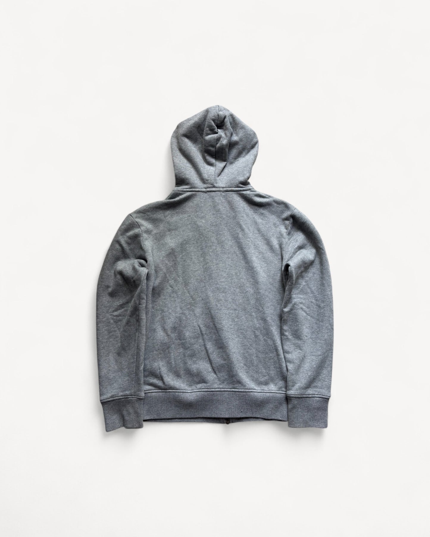 BURBERRY GREY ZIP UP HOODIE (S)