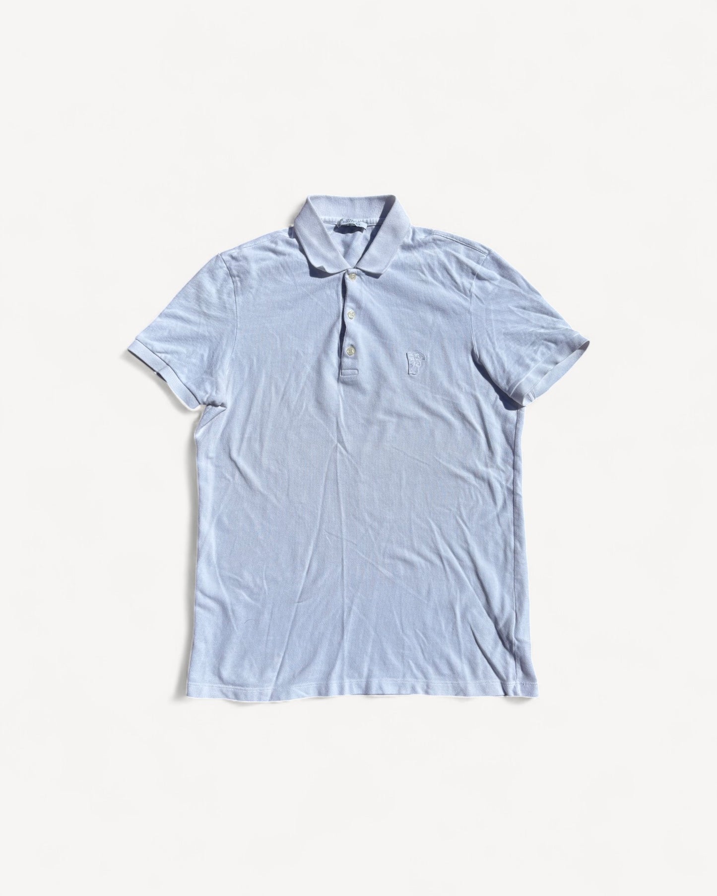 VERSACE WHITE POLO SHIRT (M)