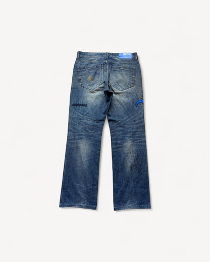 JAPANESE EMBROIDERED DENIM W32 L32 #JAP6