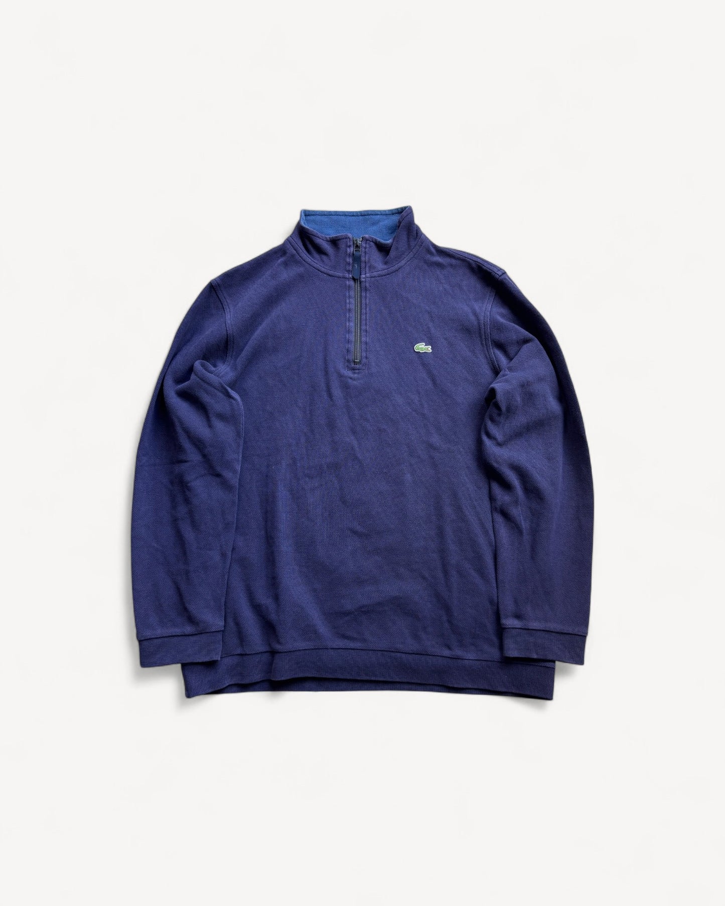 LACOSTE NAVY HALF ZIP UP KNIT (M)
