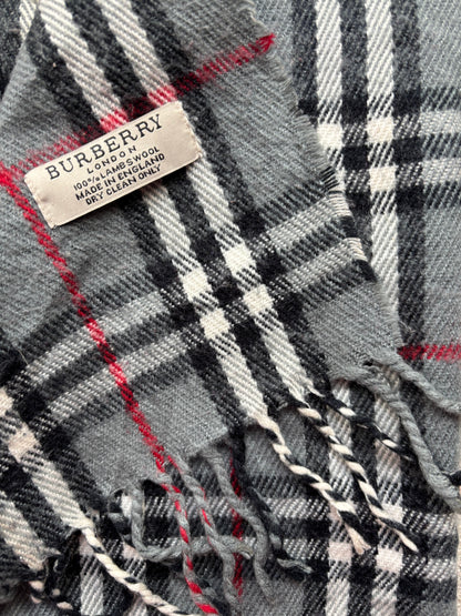 BURBERRY NOVACHECK SCARF GREY