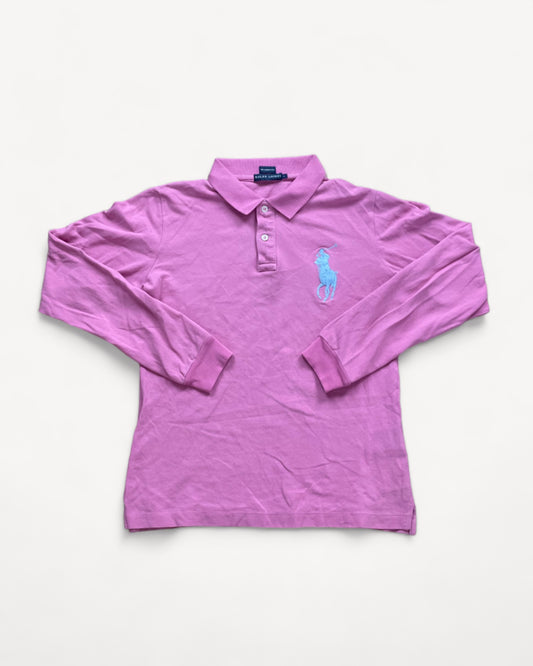 RALPH LAUREN POLO LONG SHIRT PINK (XS)