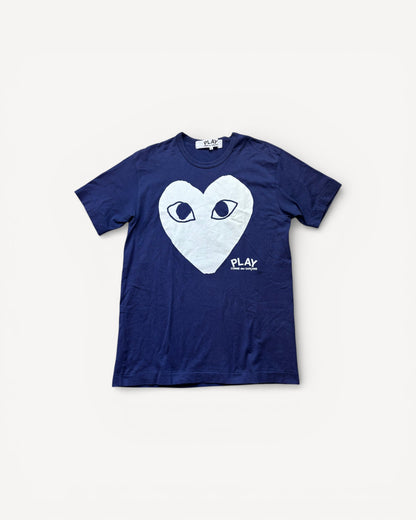 CDG PLAY NAVY T-SHIRT (L)
