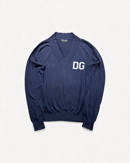 DOLCE & GABBANA NAVY KNIT (M)