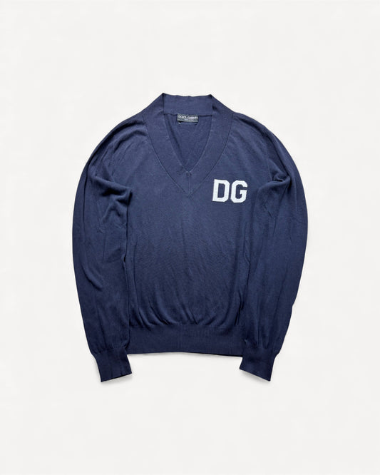DOLCE & GABBANA NAVY KNIT (M)