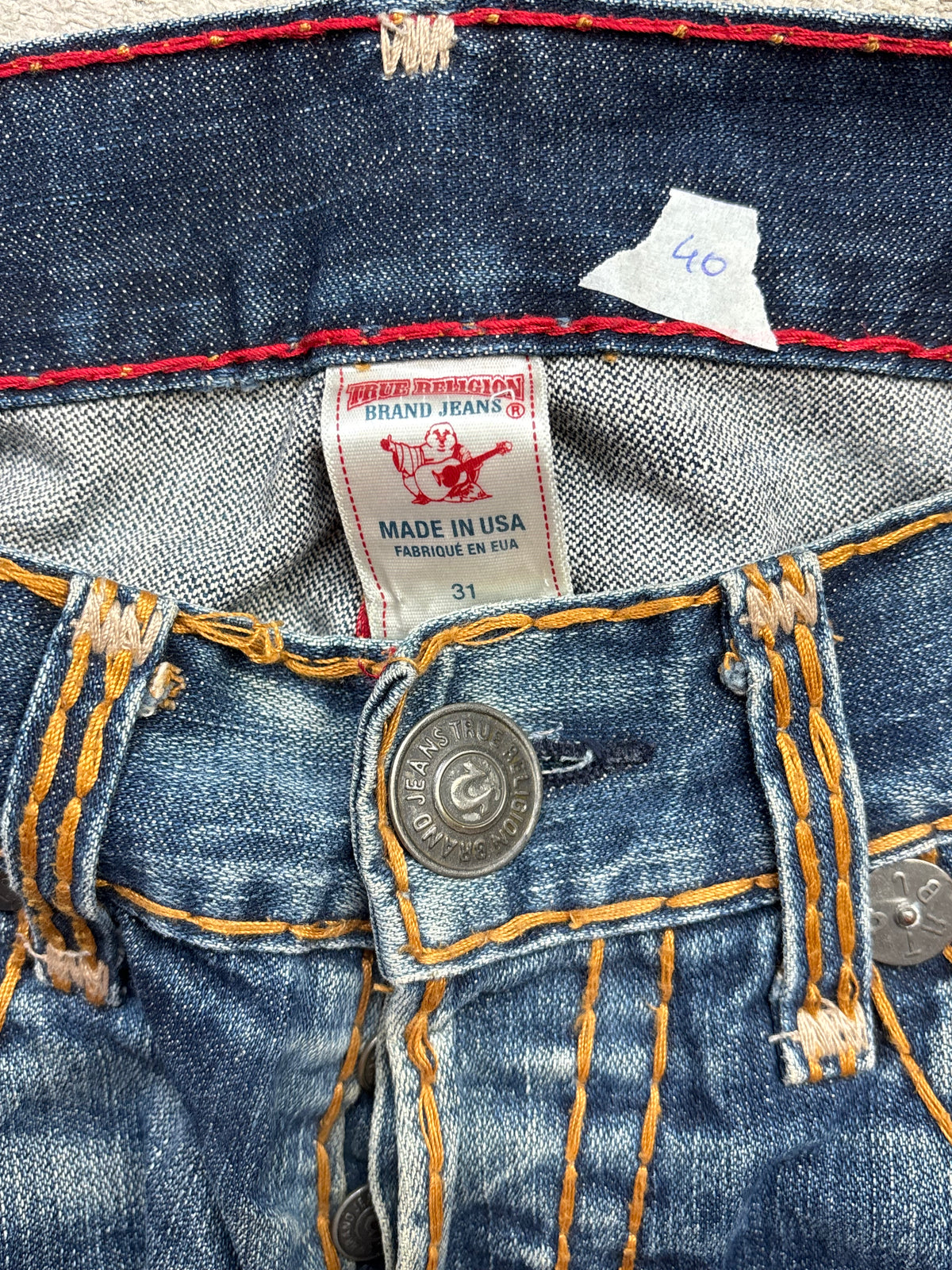TRUE RELIGION JEANS W31 L34 #TR40