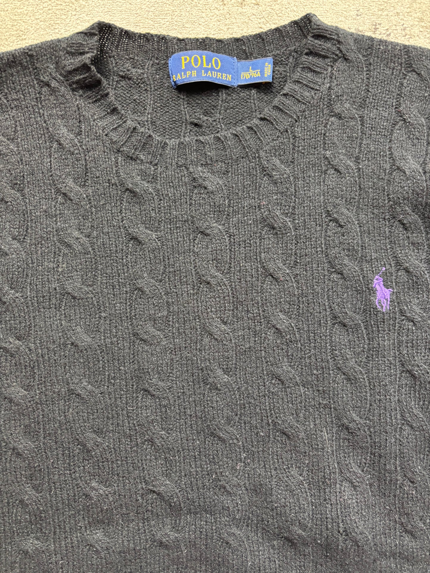 RALPH LAUREN BLACK KNIT (M)
