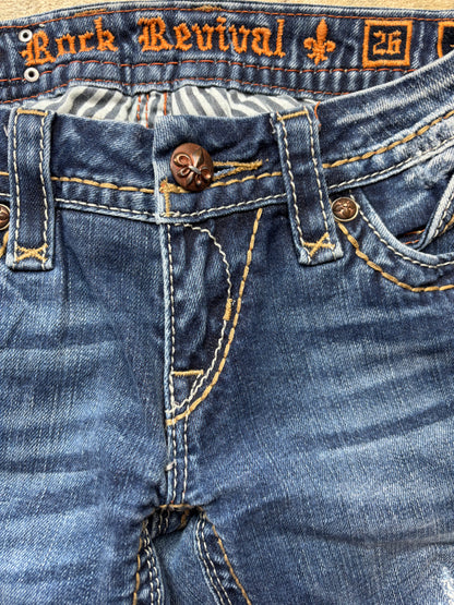 ROCK REVIVAL JEANS W26 L30 #RR2