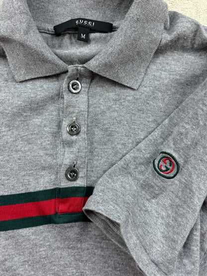 GUCCI GREY POLO SHIRT (M)