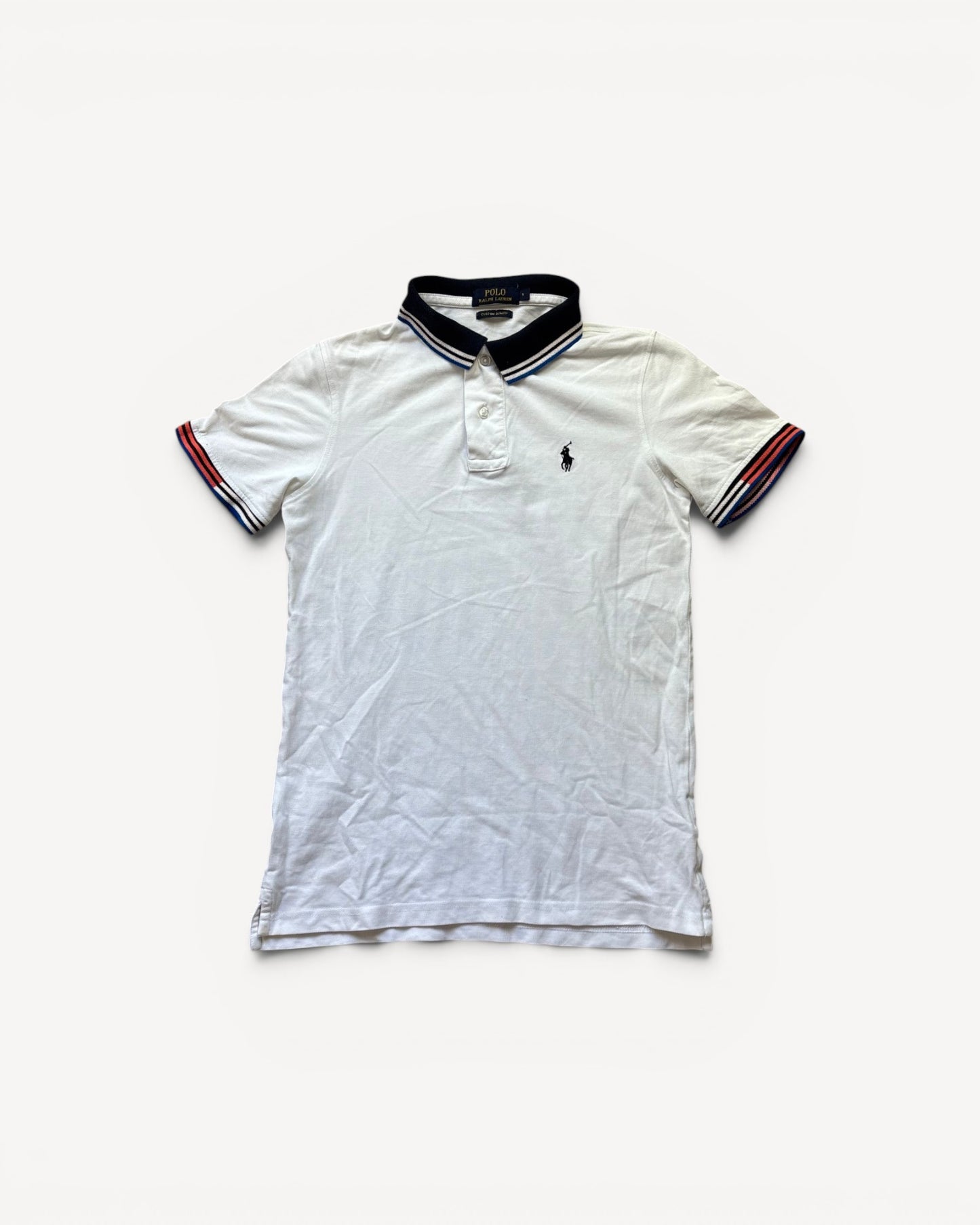 RALPH LAUREN POLO SHIRT WHITE (S)