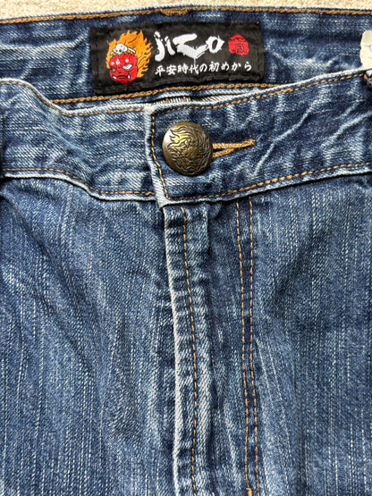JAPANESE EMBROIDERED DENIM W38 L30 #JAP20