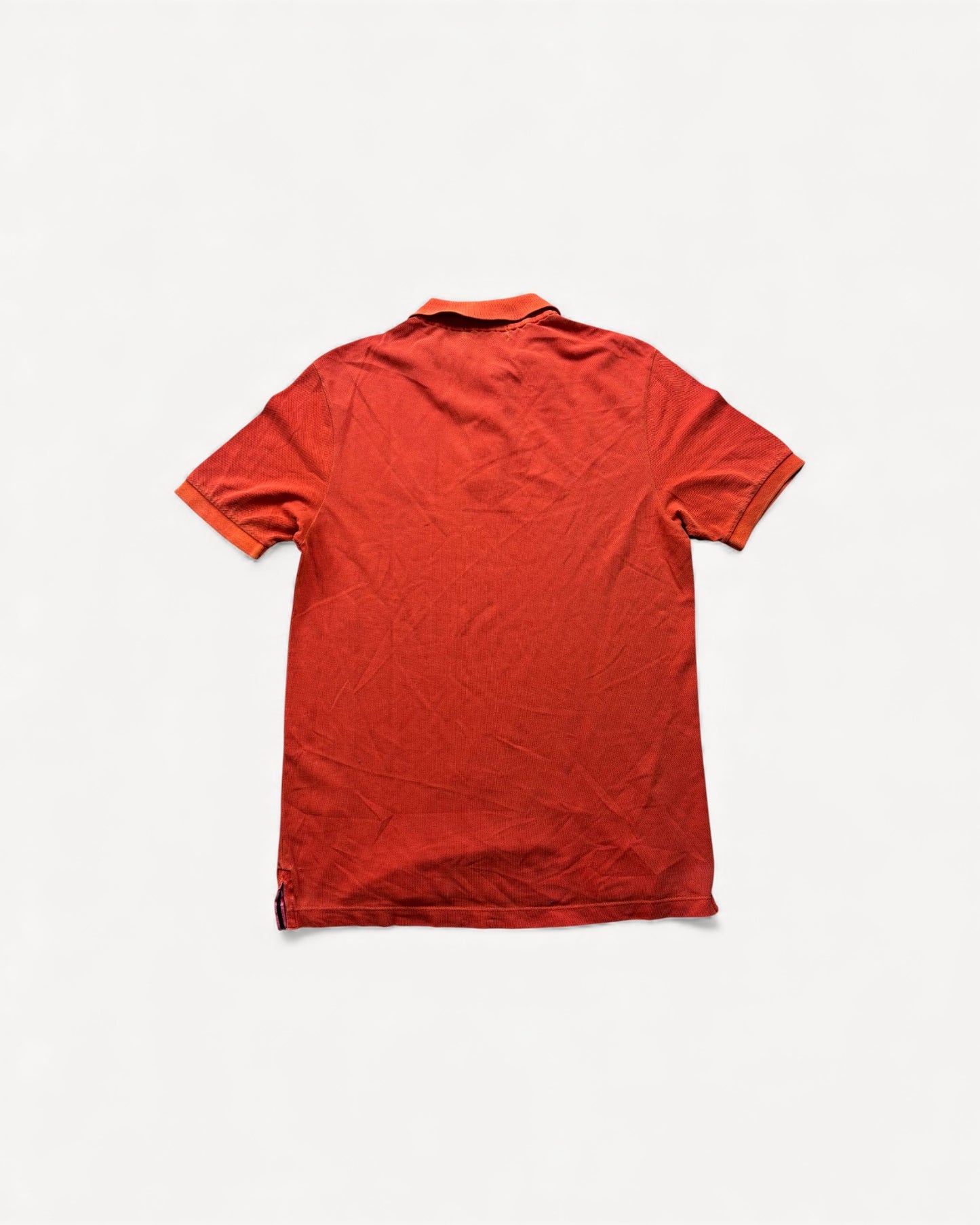 STONE ISLAND ORANGE POLO SHIRT (M)