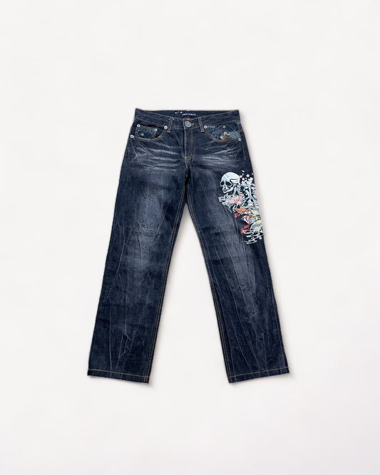 JAPANESE EMBROIDERED DENIM W31 L30 #JAP1