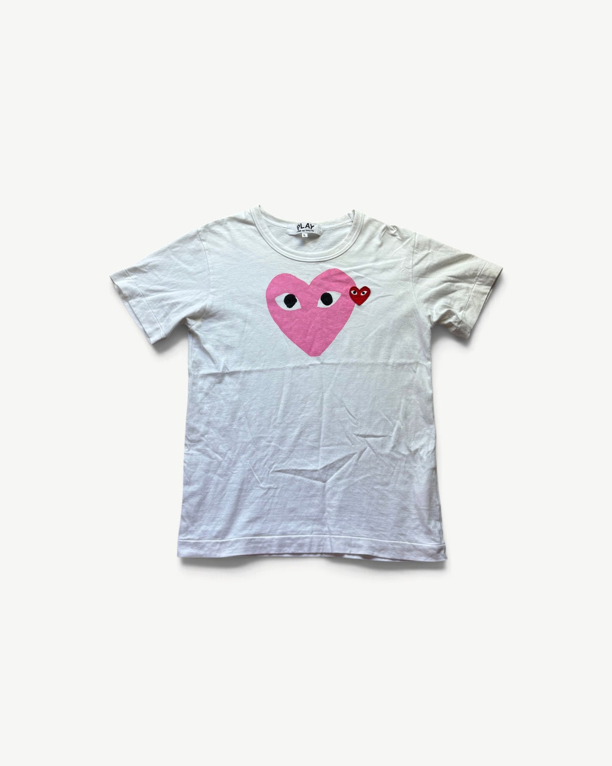 CDG PLAY WHITE T-SHIRT (S)