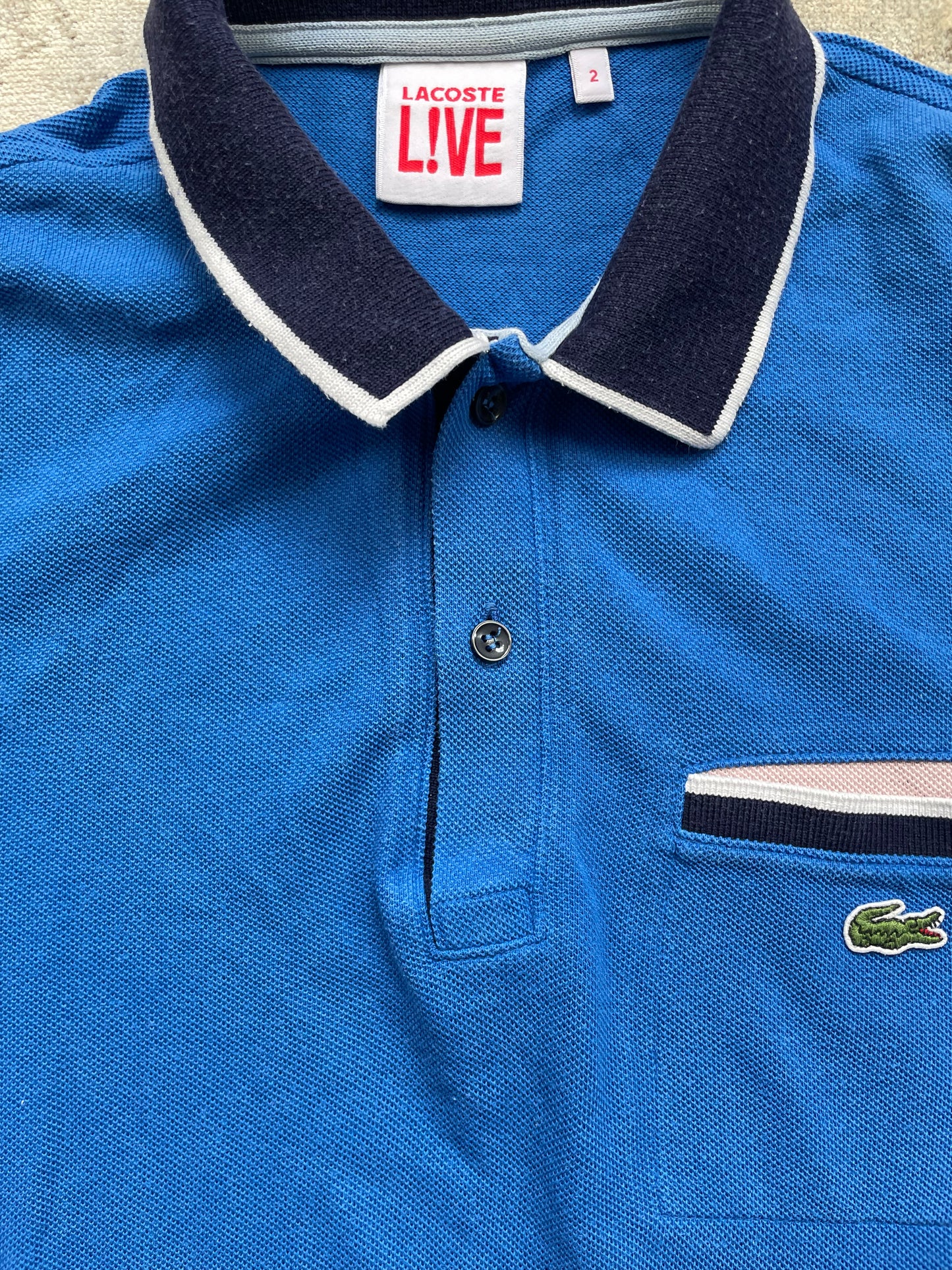 LACOSTE POLO SHIRT BLUE (S)