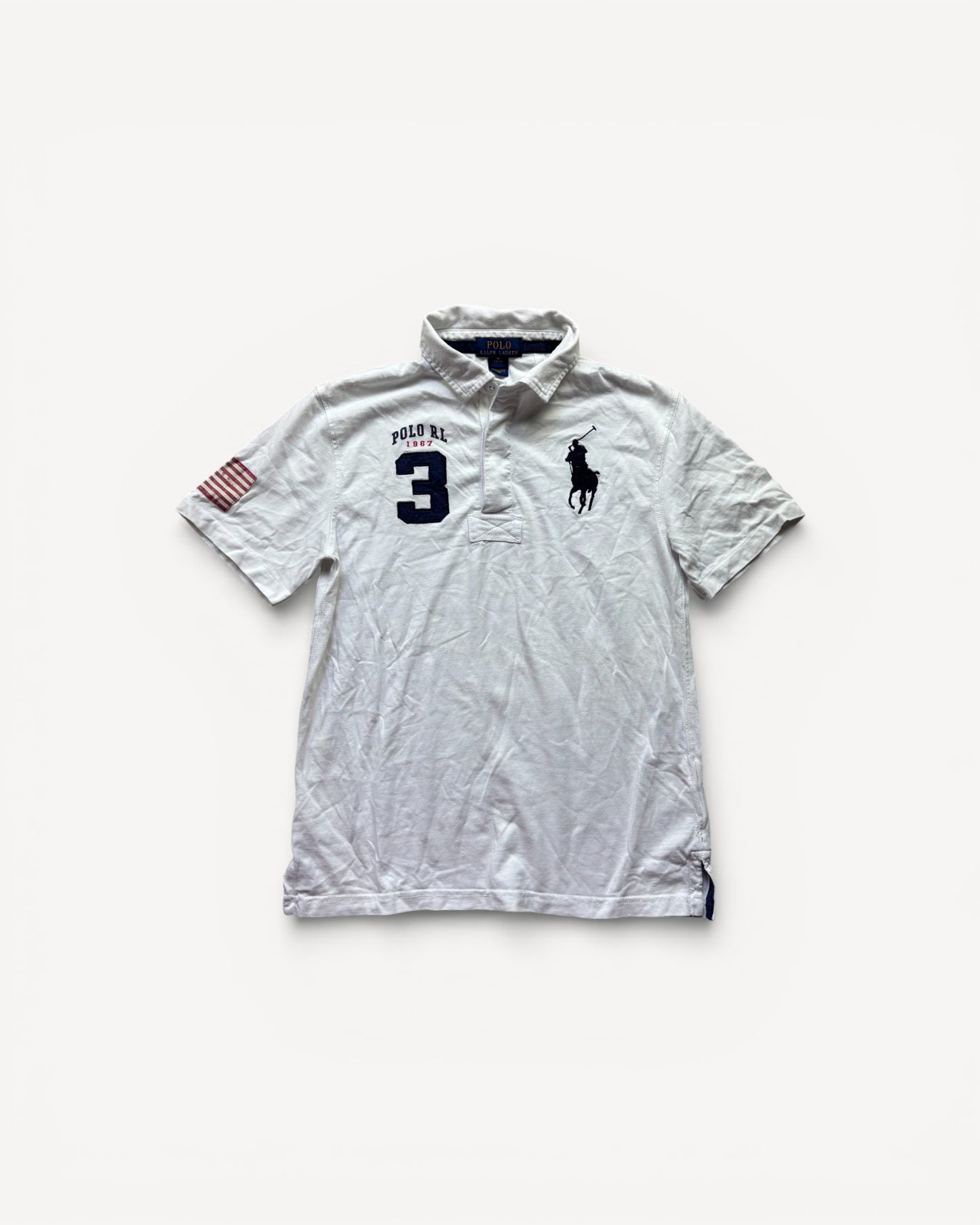 RALPH LAUREN POLO SHIRT WHITE (S)