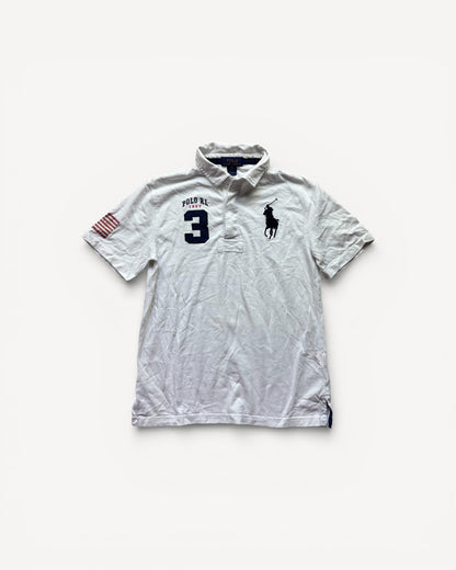RALPH LAUREN POLO SHIRT WHITE (S)