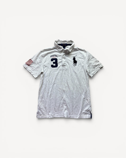 RALPH LAUREN POLO SHIRT WHITE (S)