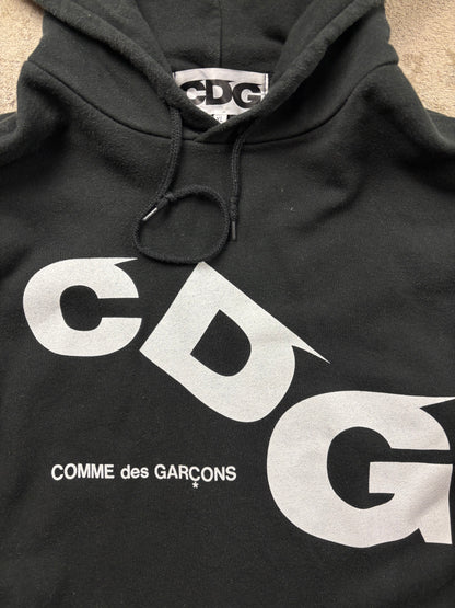 CDG PLAY BLACK HOODIE (L)