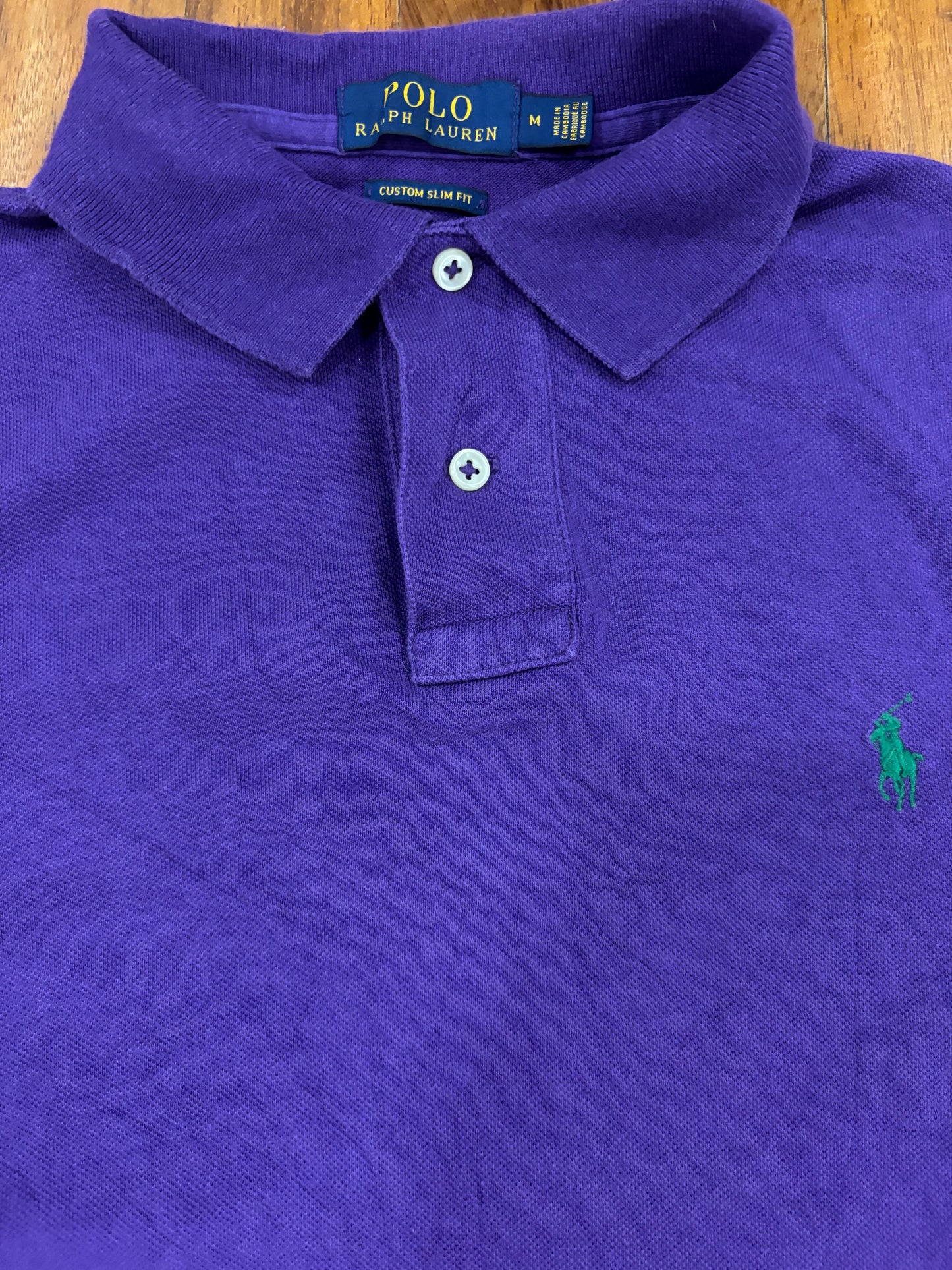 RALPH LAUREN POLO SHIRT PURPLE (M)