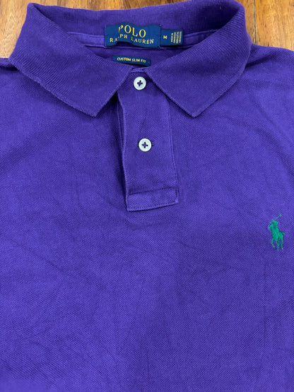RALPH LAUREN POLO SHIRT PURPLE (M)