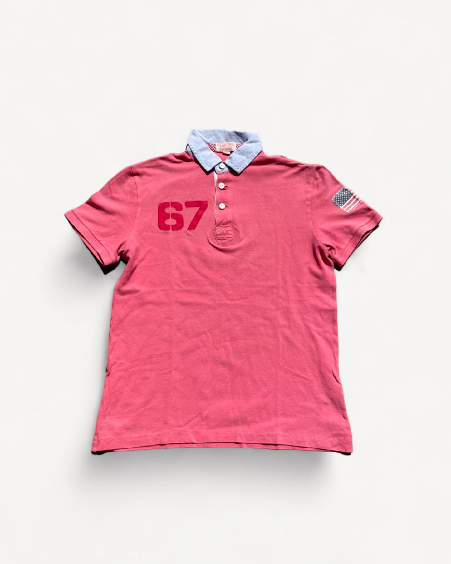 RALPH LAUREN POLO SHIRT PINK (M)