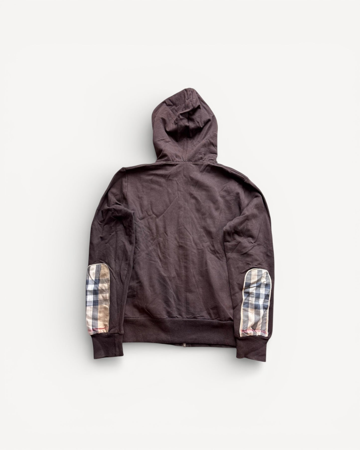 BURBERRY BROWN ZIP UP HOODIE (S)