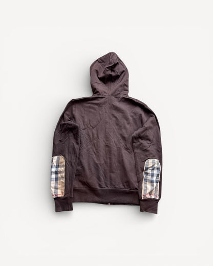 BURBERRY BROWN ZIP UP HOODIE (S)