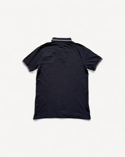 STONE ISLAND BLACK POLO SHIRT (M)