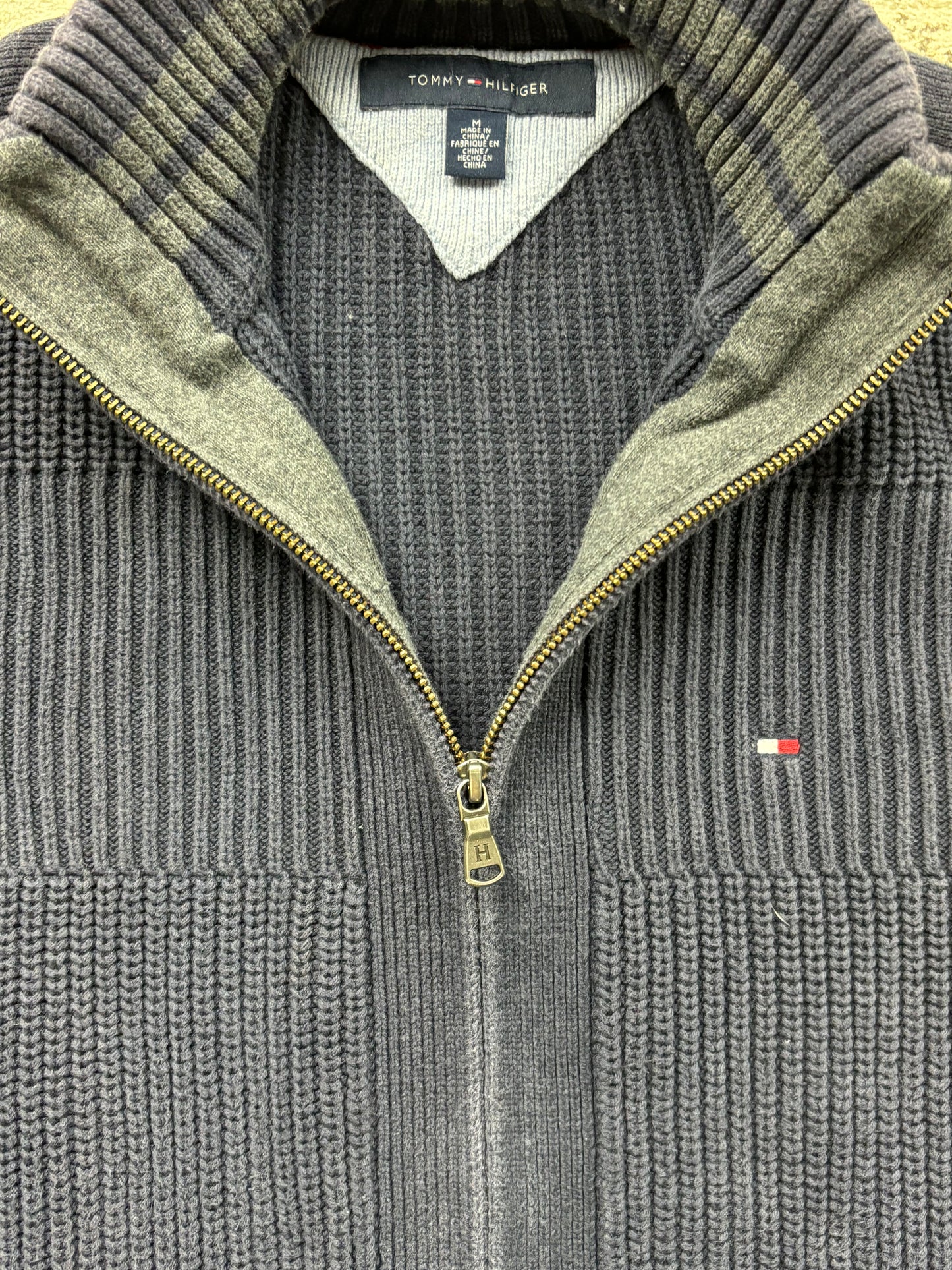 HILFIGER ZIP UP KNIT (M)