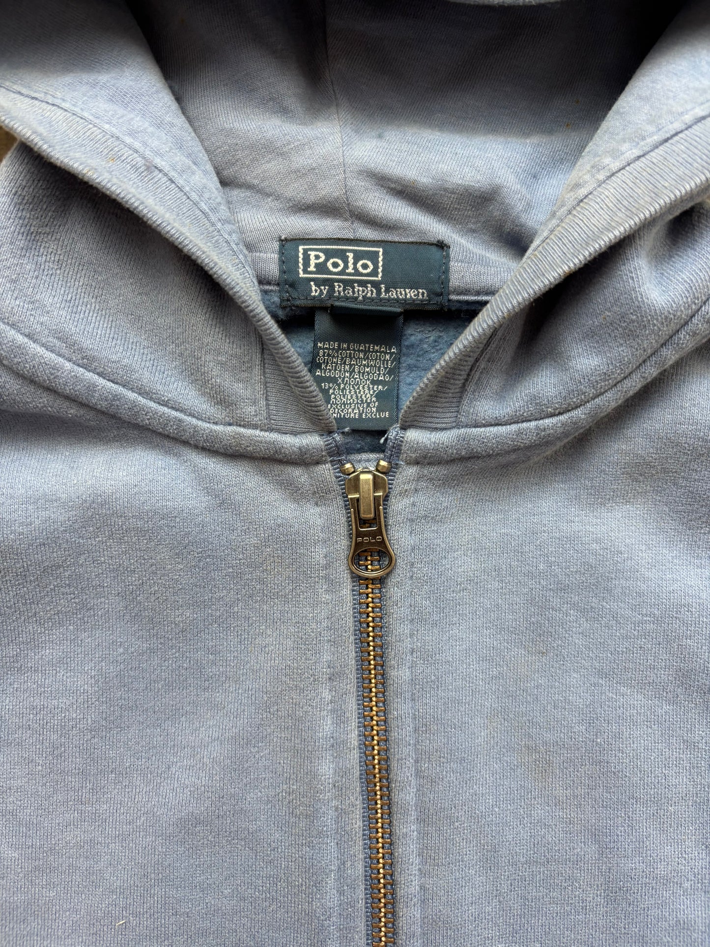 RALPH LAUREN BLUE ZIP UP HOODIE (S)