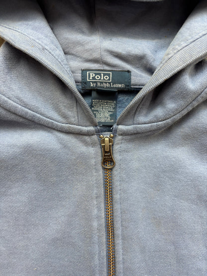 RALPH LAUREN BLUE ZIP UP HOODIE (S)