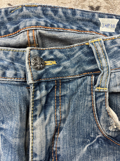 JAPANESE EMBROIDERED DENIM W33 L32 #JAP10
