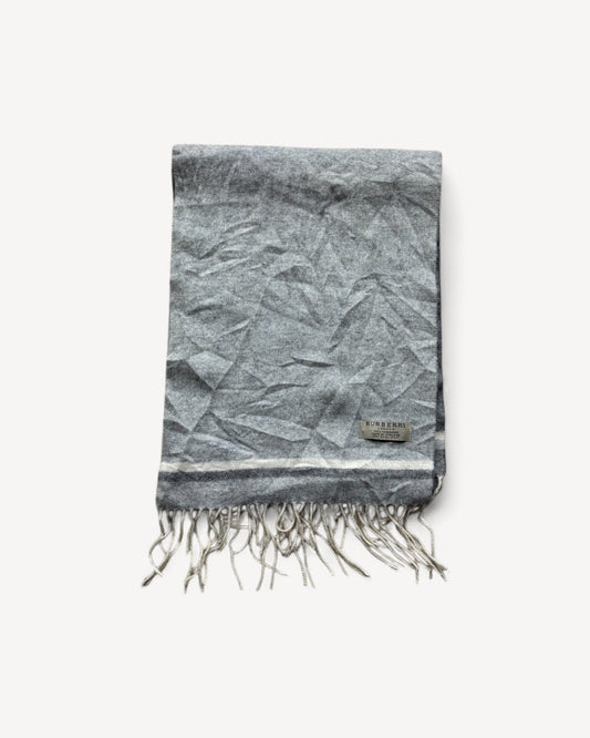 BURBERRY NOVACHECK CASHMERE SCARF GREY