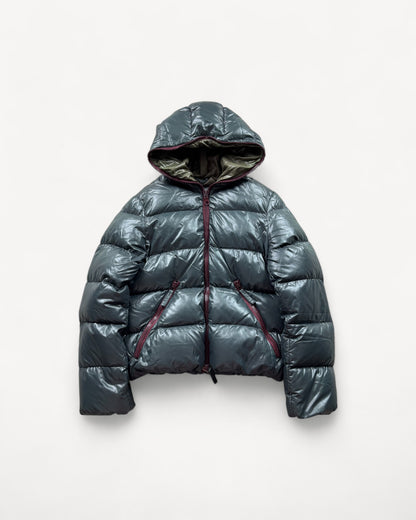 DUVETICA GREY PUFFER JACKET (S-M)